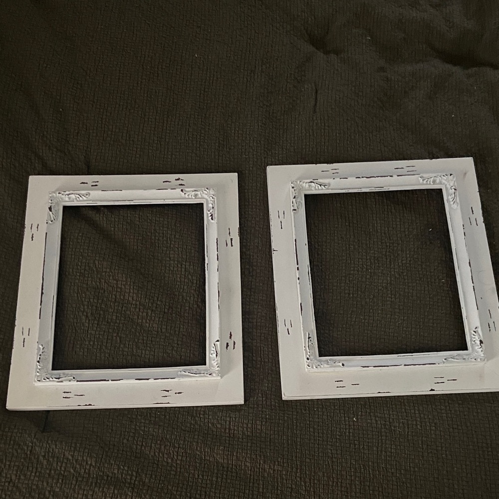 Distressed White Picture Frames